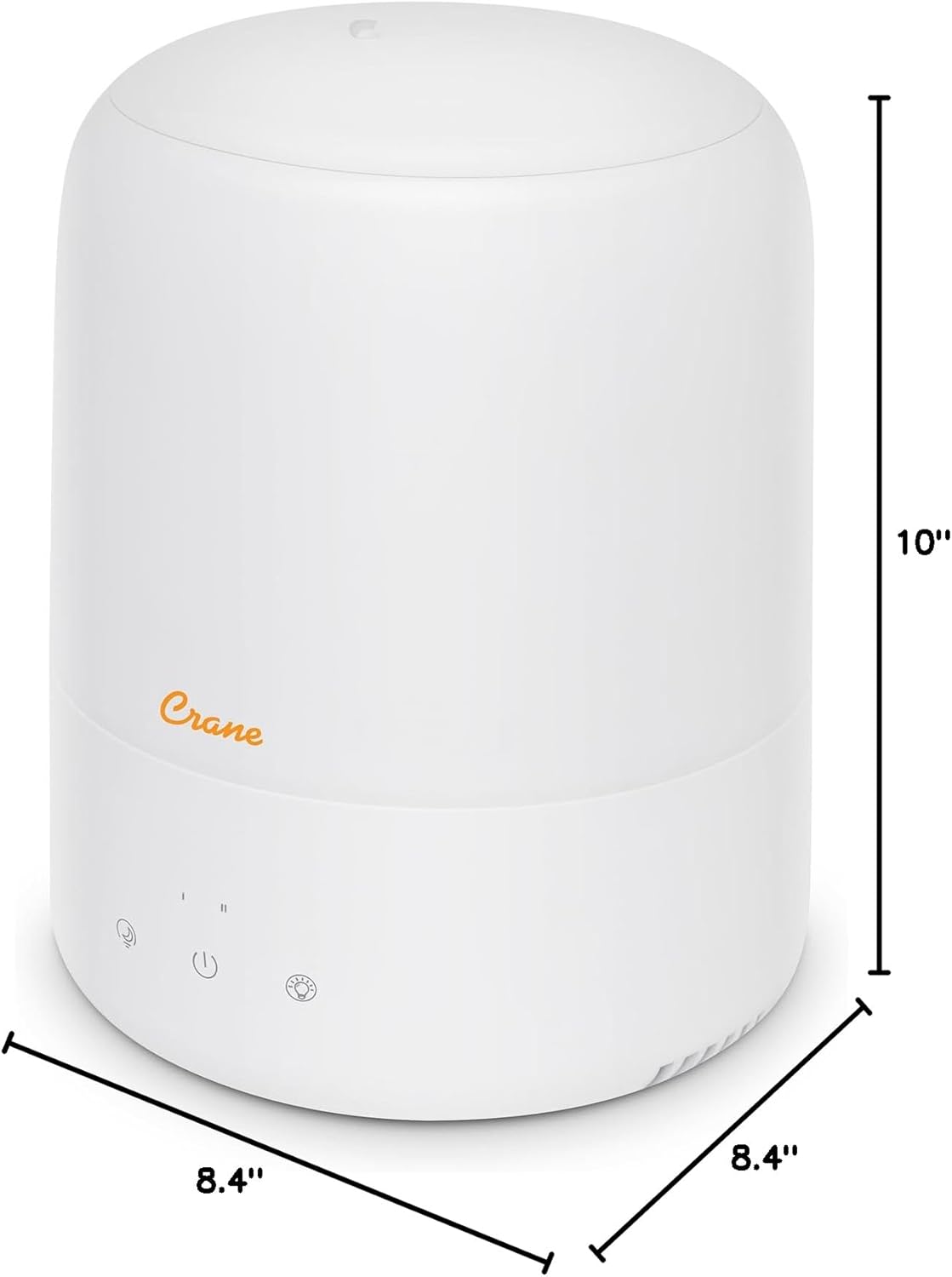 Crane Top Fill Mini Humidifier for Bedroom and Nursery 3-In-1 Essential Oil Diffuser Sleep Light 0.5 Gallon Baby Humidifier
