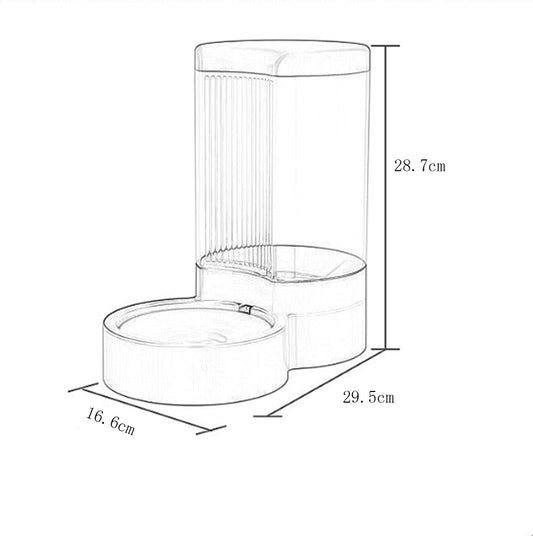 Fountain Pet Automatic Feeder and Water Dispensers Set, Automatic Pet Dog Cat Water Fountain Dispenser Puppy Drinker Feeder No Spill Water Dispenser and Feeder Pet Water Dispenser