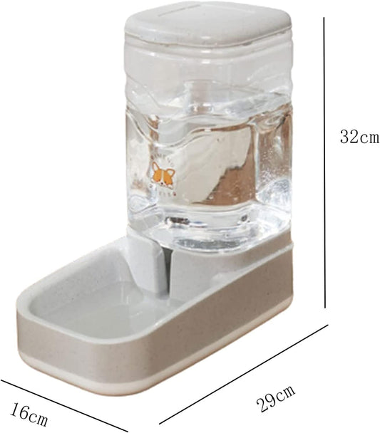 Automatic Feeder Set,Pet Automatic Water Dispenser Food Feeding Bucket Dog Bowl Unplugged Auto Drinking Fountain Pet Cat Big Capacity 3.8L Water Feeder cat Fountain