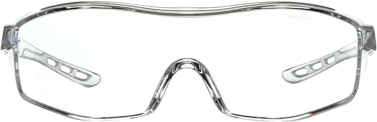 3M Eyeglass Protectors, High-Impact-Resistant Lenses, Blocks 99.9% of UV, Designed To Be Worn Over Prescription Glasses, Anti-Scratch Lenses, Clear Lenses, 1 Pack Safety Glasses (47030H1-DC)