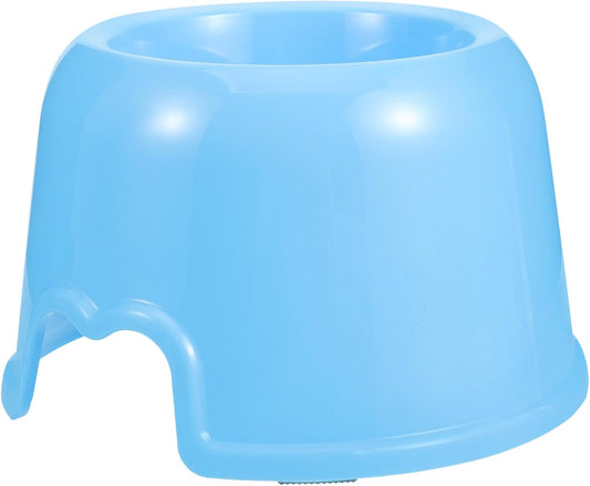 Milisten Plastic Dog Feeding Bowl with Non-Slip Base, Blue Candy Color Puppy Food and Water Bowl for Small to Medium Dogs, Suitable for Indoor and Outdoor Use