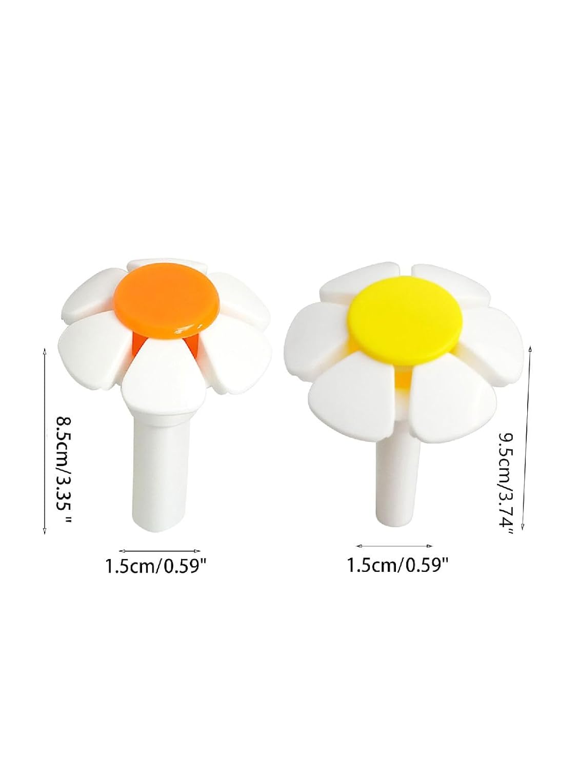 2 Pcs Pet Water Fountain Nozzle Replacement Flower Head for Cat Dog Automatic Drinking Fountain Accessories Orange Yellow Color