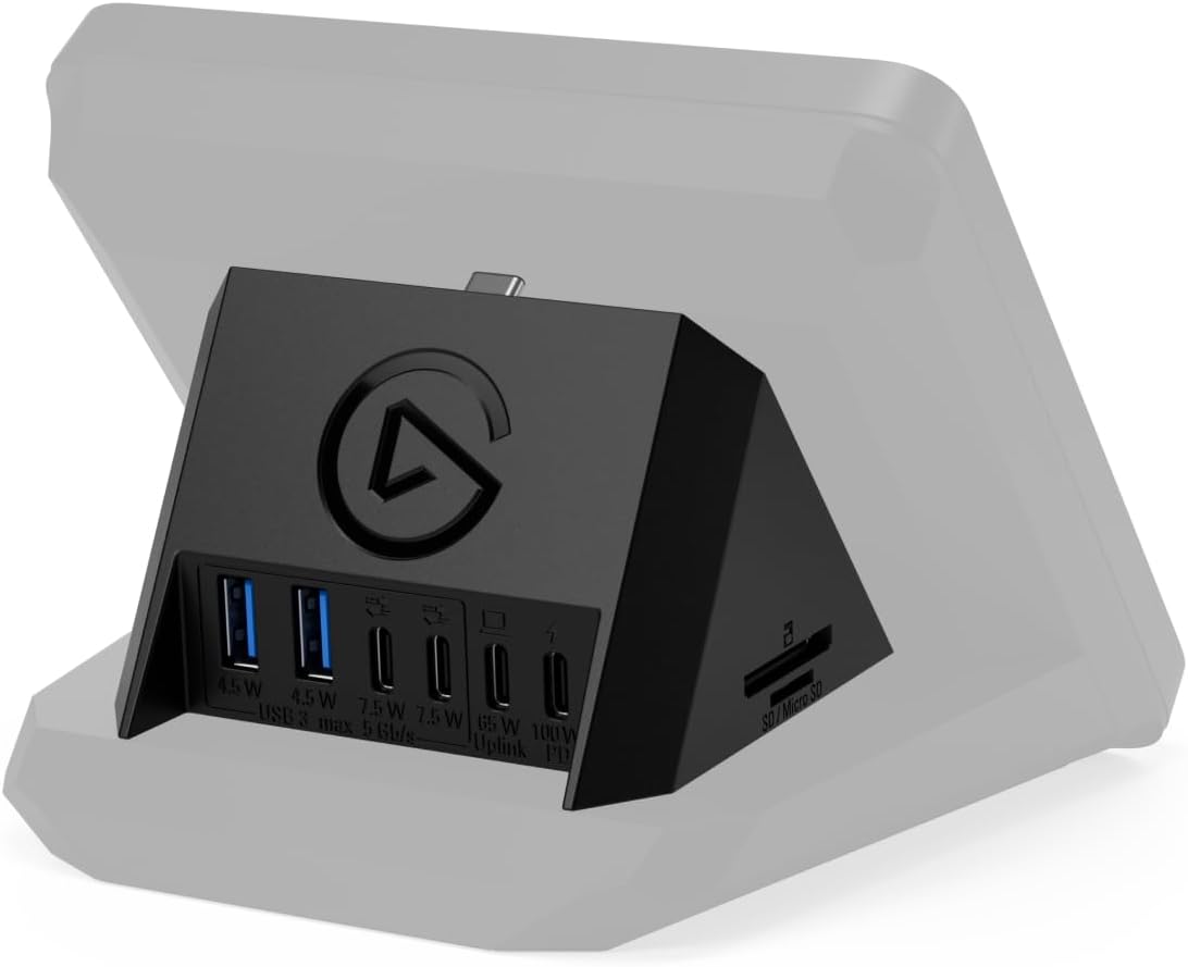 Elgato USB Hub – For Stream Deck +, 2 USB-C Ports/2 USB-A Ports, Power Delivery, SD/microSD Card Reader – USB-C, Mac/PC, Stream Deck & Power Supply Not Included
