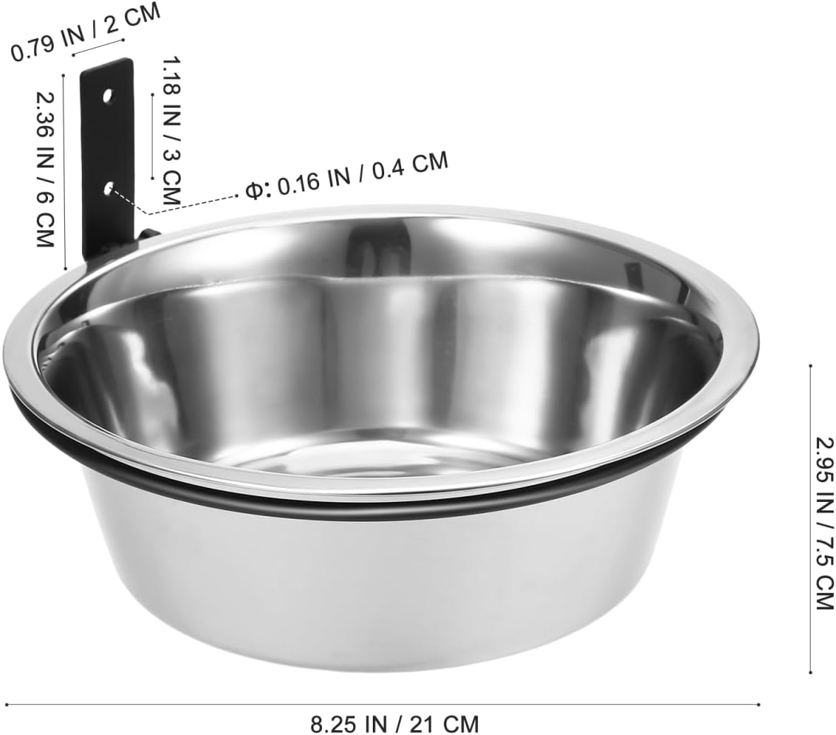 NOLITOY Elevated Dog Bowl, Wall Mounted Raised Food and Water Bowl for Medium Dogs Pet Feeding Station