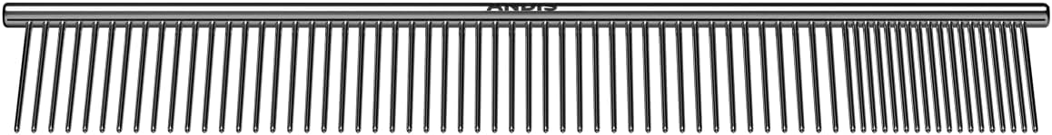 Andis 68545 Stainless Steel Pet Grooming Comb – Dematting Tool for Knots, Mats & Loose Hair Removal, 10-Inch, Professional Grooming Performance