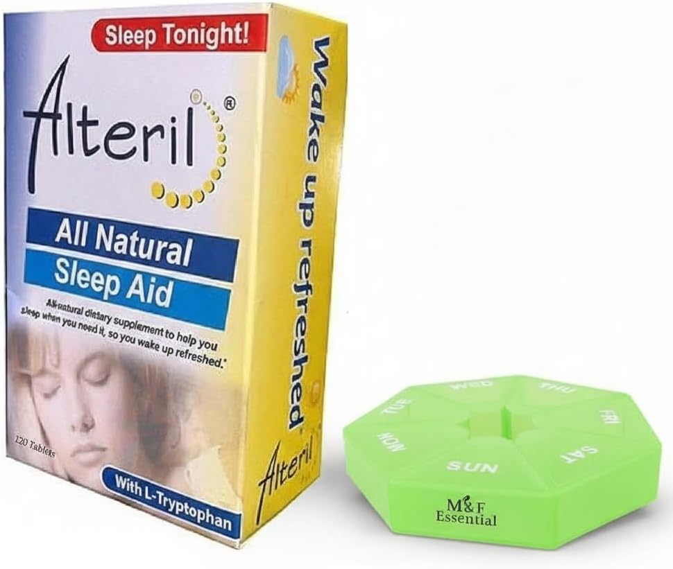 Alteril Sleep Aid - 120 Count with an Essential Medicine Organizer Box