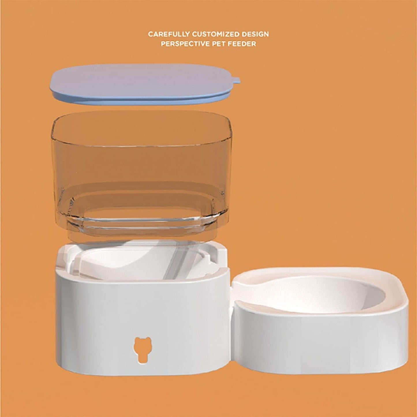 Fountain Water Dispenser and Feeder,Pets Feeder Dog Feeder Cats Feeder with Water Dispenser Gravity Capacity Pets Feeder Auto for Small Medium Big Cats Dogs Pet Water Dispenser (Feeders)