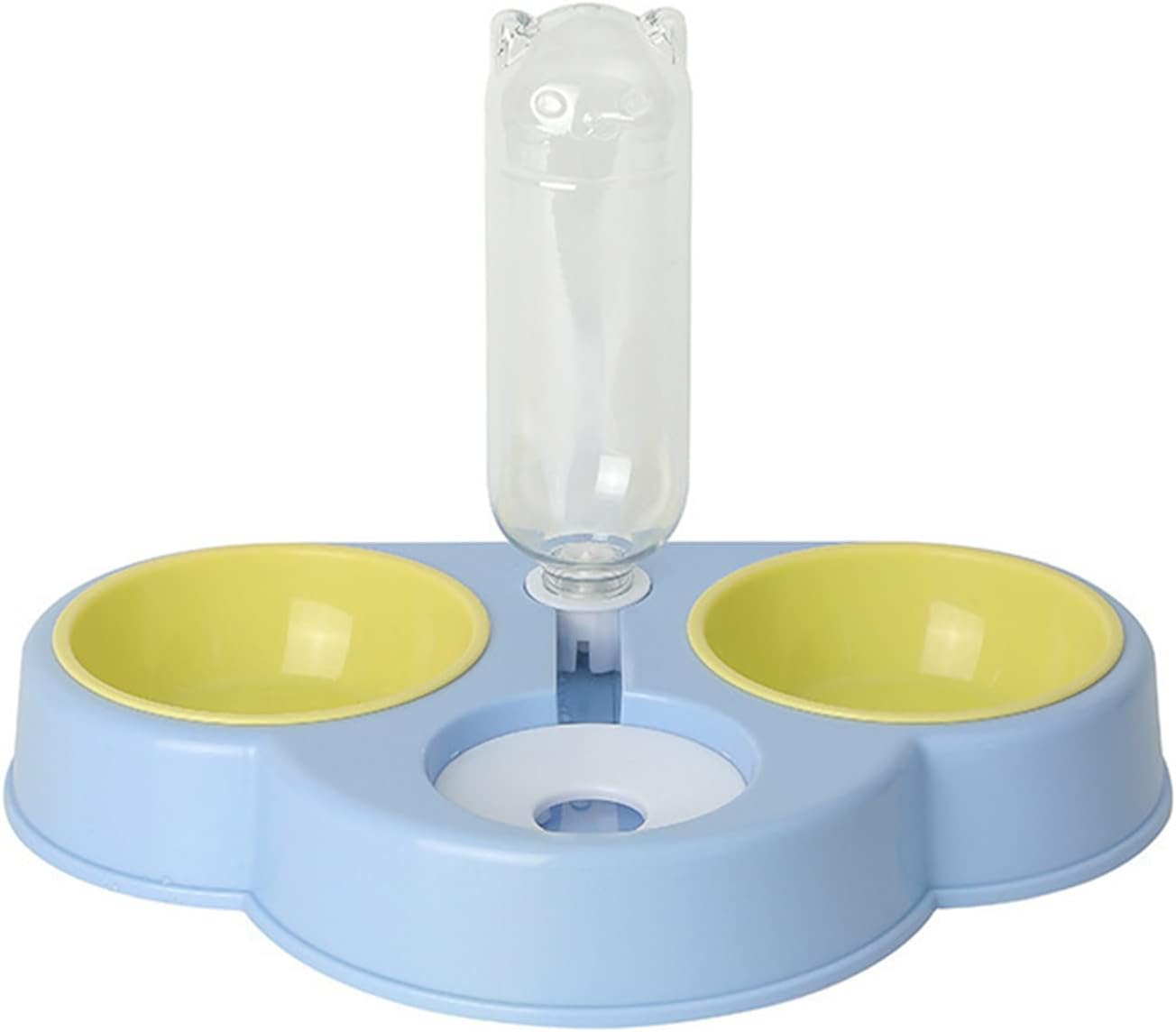 Pet Automatic Feeder And Waterer Detachable For Cat Anti-overturning Bowl Anti-Leak Water Fountain Slanted Raised Food B Pet Automatic Feeder Dog