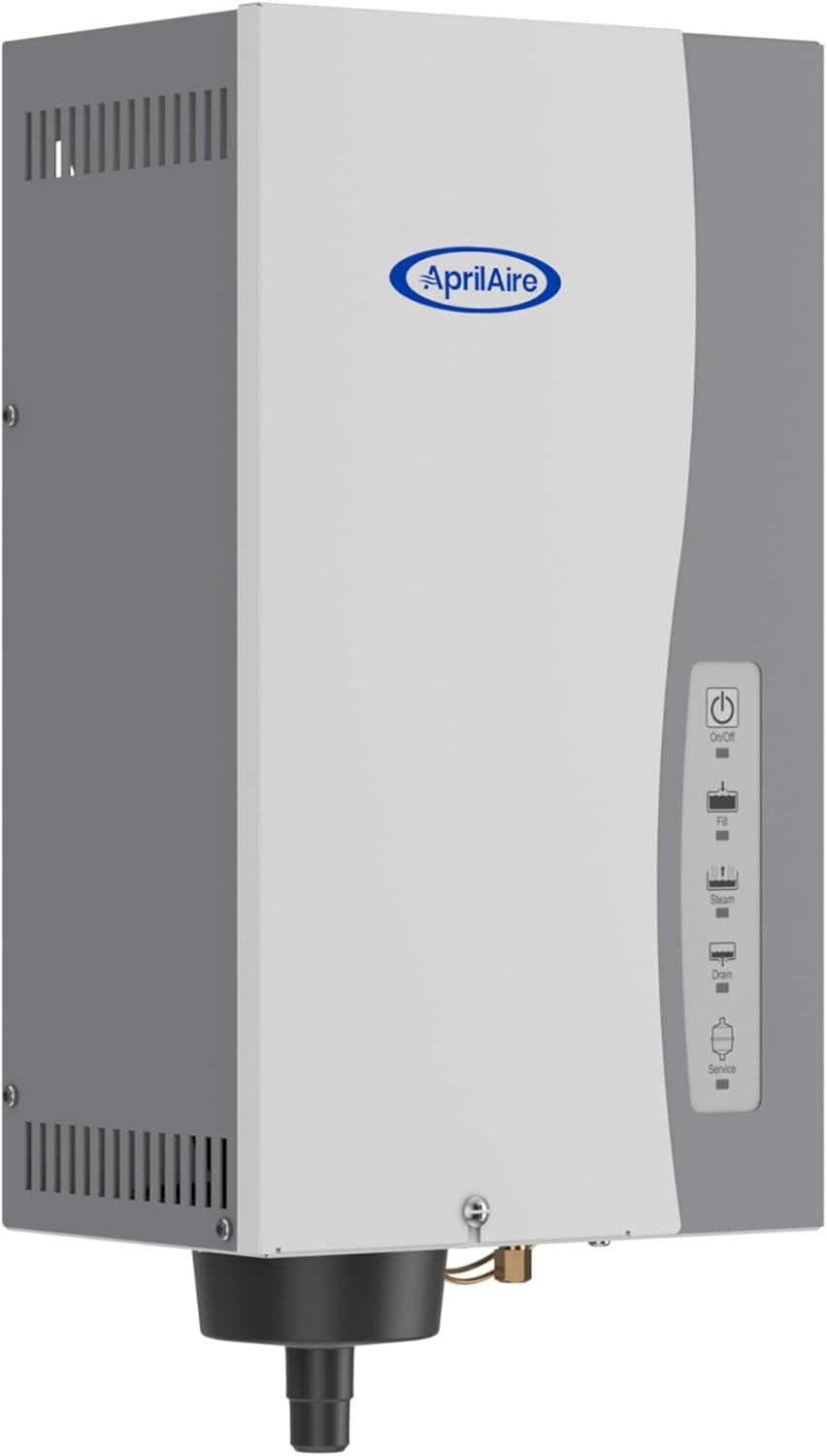 AprilAire 800 Whole-House Steam Humidifier, Automatic Steam Humidifier, Large Capacity Whole-House Humidifier for Homes up to 10,300 Sq. Ft., White