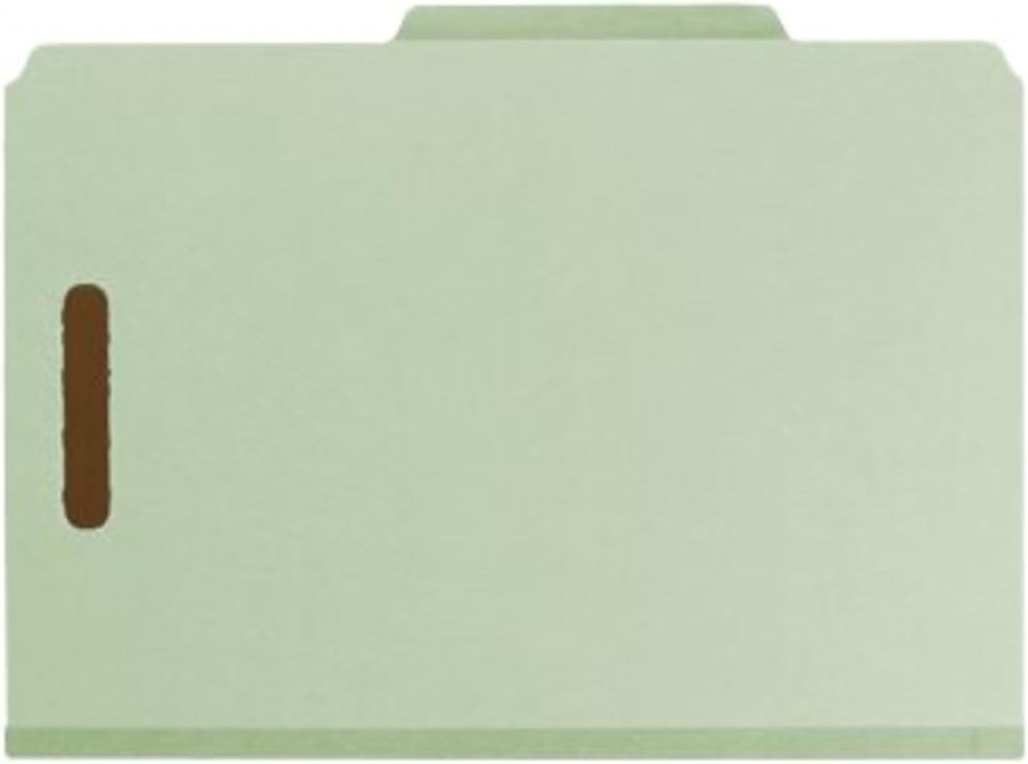 Smead 100% Recycled Pressboard Classification File Folder, 1 Divider, 2" Expansion, Legal Size, Gray/Green, 10 per Box (18722)