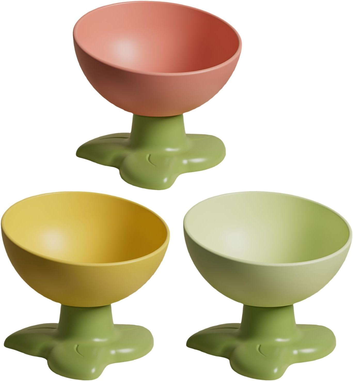 Pet Cartoon Flower Shape Bowl Enrichment Stand Art Promotes Safe Feeding Cartoon Flower Speed Elevated Bowl Food Water for Pet