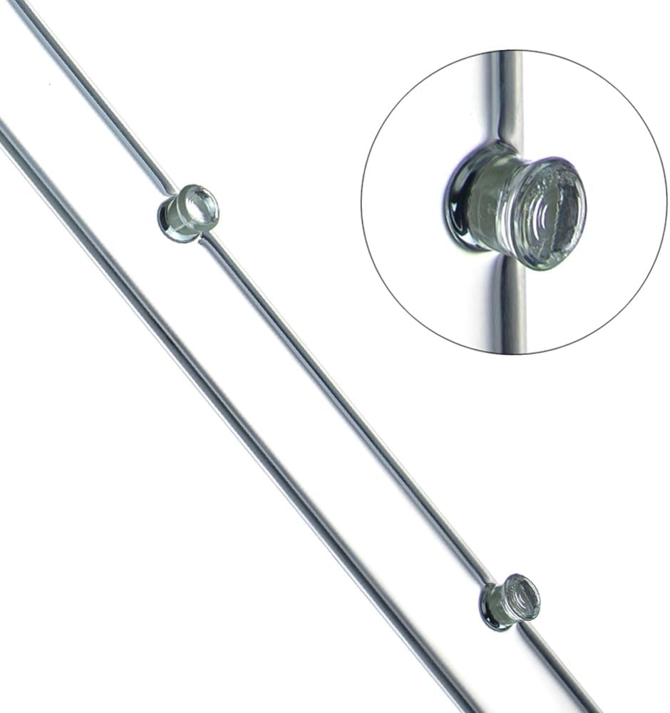 LINLAN 9.84 Inch Glass Shrimp Feeder, Aquarium Feeding Tube and Square Bowl with Two Suction Cups to Prevent Food from Spreading, for Crystal Shrimp and Cherry Shrimp