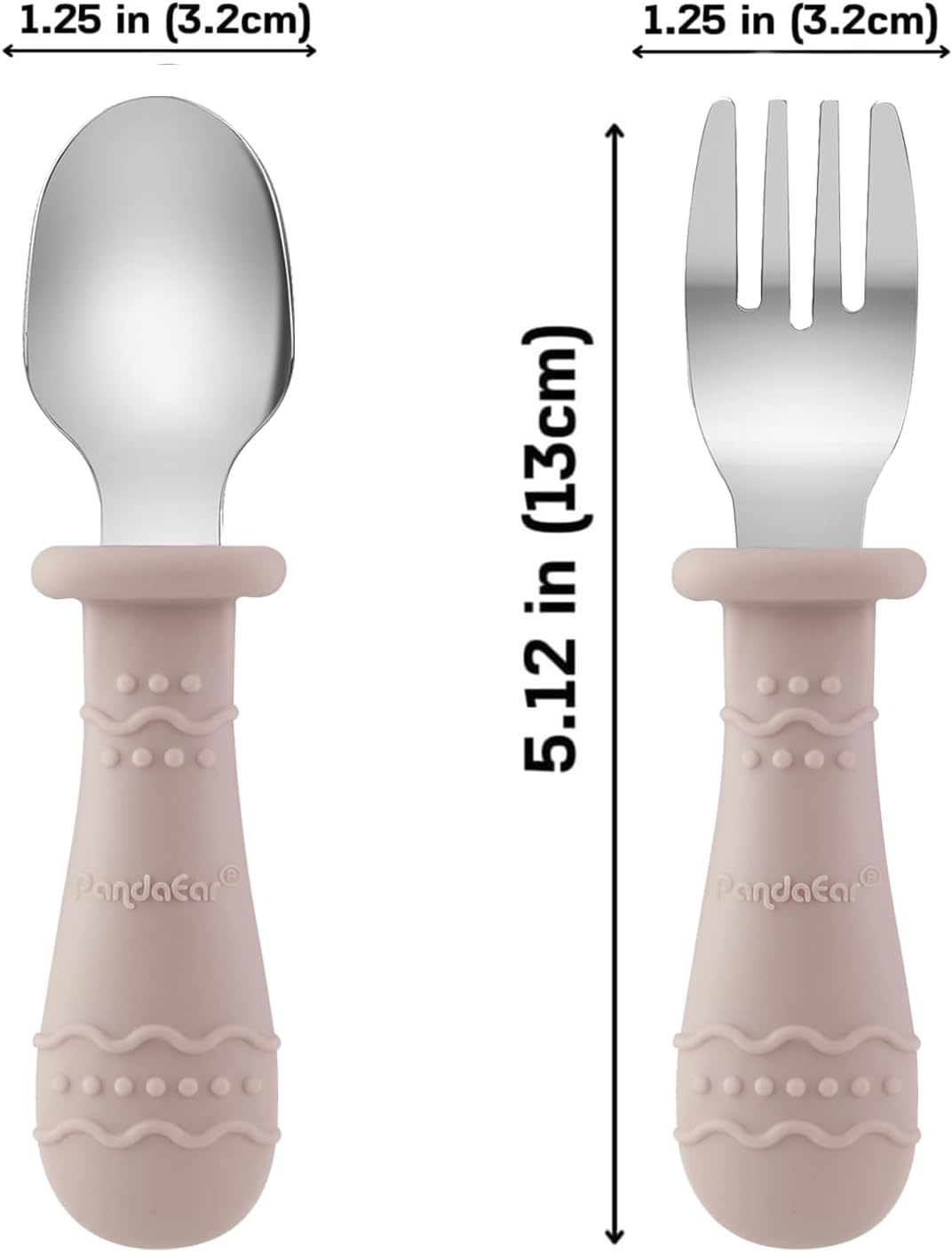 PandaEar 6-in-1 Stainless Steel Baby Feeding Set | Divided Suction Plate, Bowl, Sippy Cup with Straw, Bib, Spoon & Fork | BPA-Free Toddler Feeding Essentials for Self-Feeding (Pink)