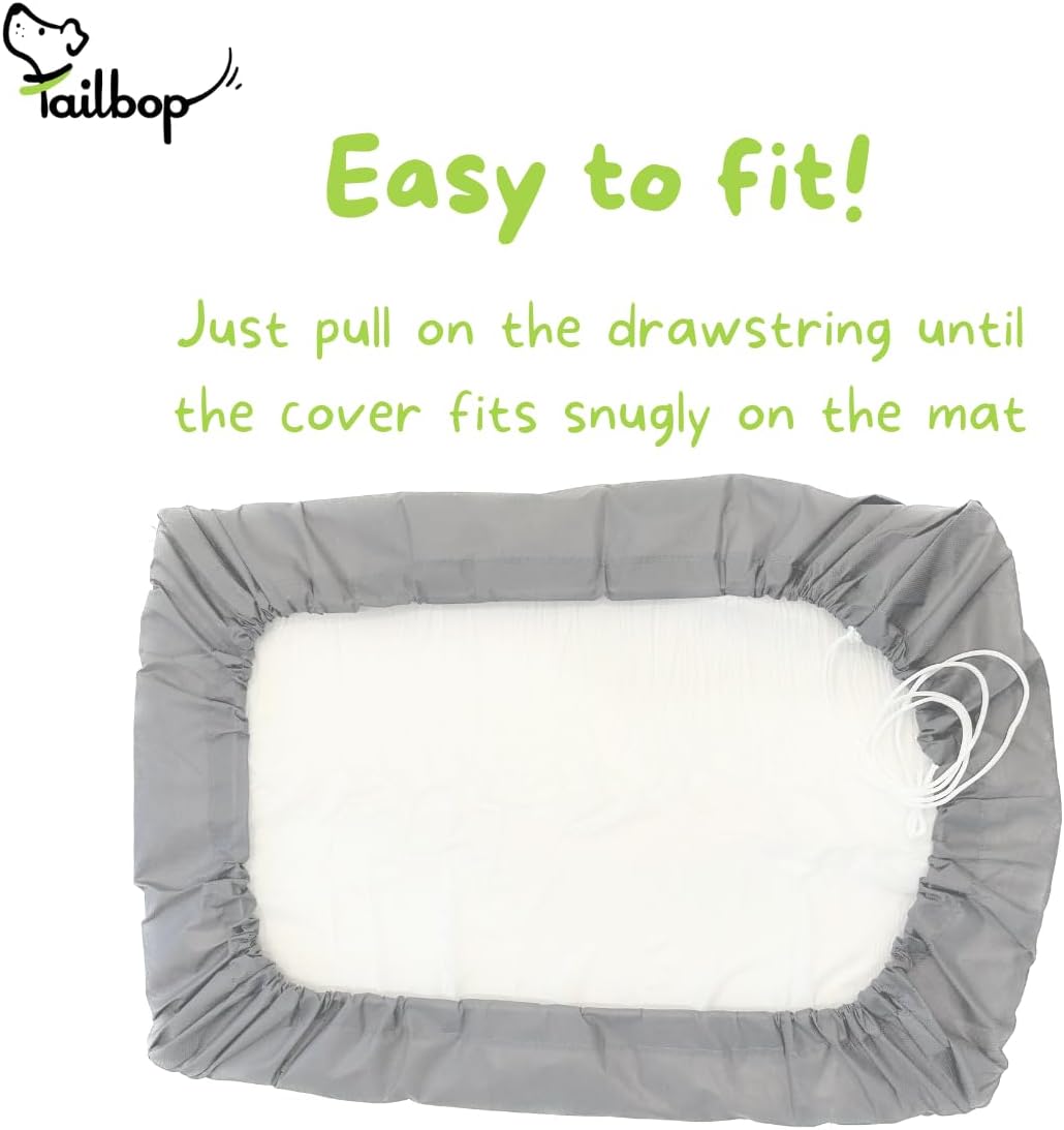 Tailbop Disposable Pet Bed Covers, Fits All Dog and Cat Beds or Mats, Waterproof, Odor and Dirt Resistant, 3 Pack (S-M)