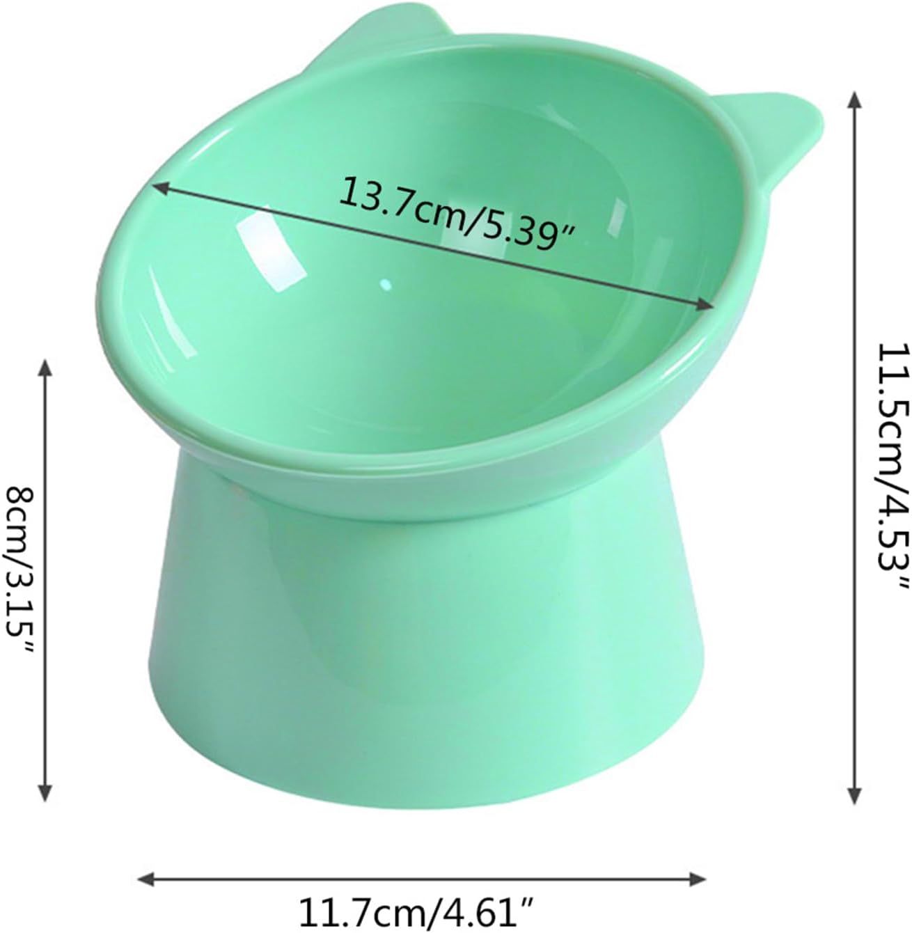 Cats Elevated Bowls 45° Tilted Raised Dish Pet Feeding Bowl with Stand Dog Feeding Bowls with Stand