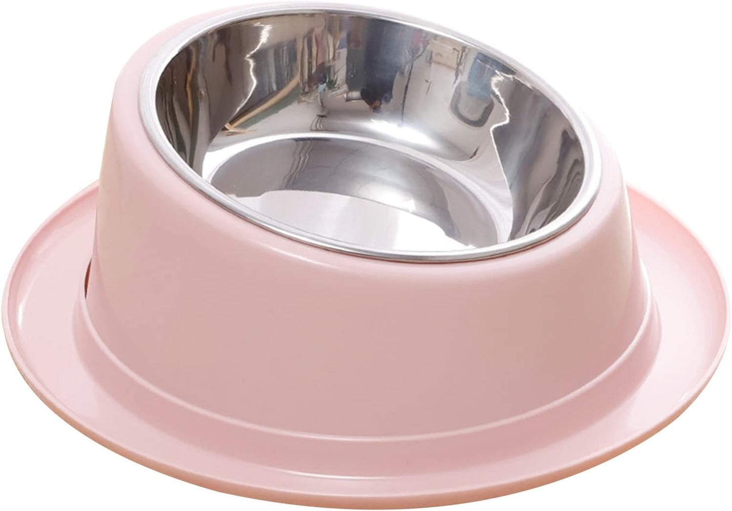 for Cat Food Bowls Elevated for Cat Bowls for Food and Water with Base Stand Bowl 15° Raised Single Bowl