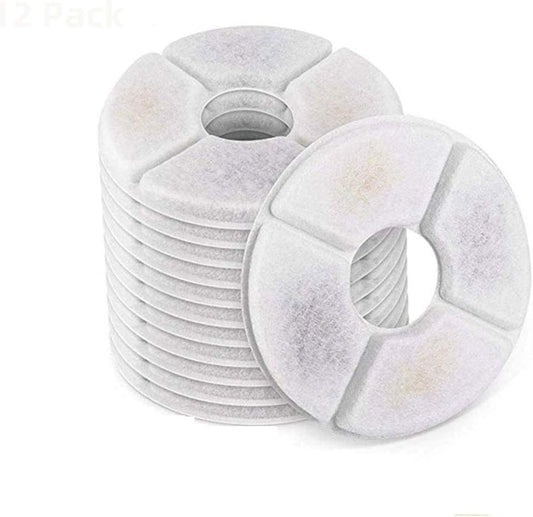 Replaced Activated Carbon Filter for Cat Water Drinking Fountain Replacement Filters Flower for Pet Dog Round Fountain Dispenser (4pack)
