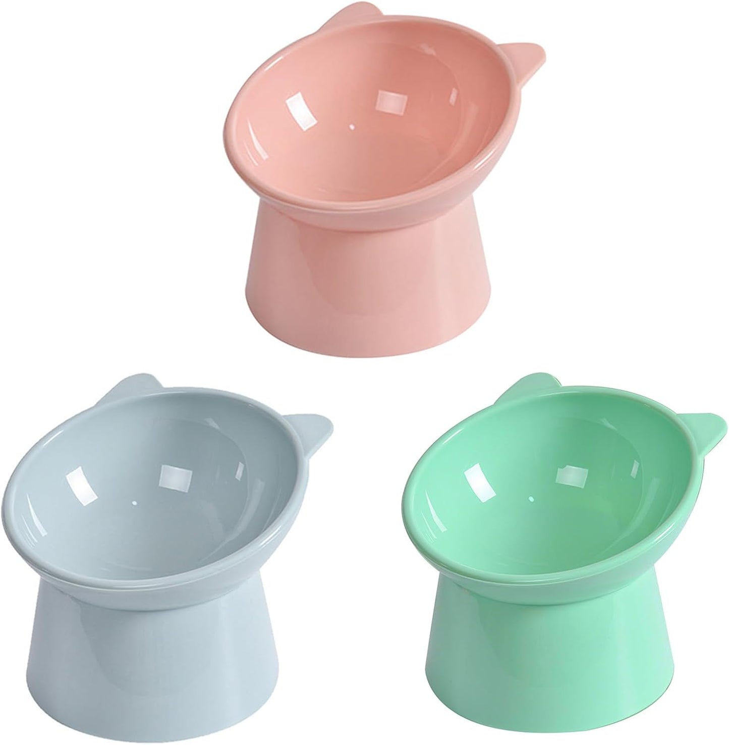 Cats Elevated Bowls 45° Tilted Raised Dish Pet Feeding Bowl with Stand Dog Feeding Bowls with Stand