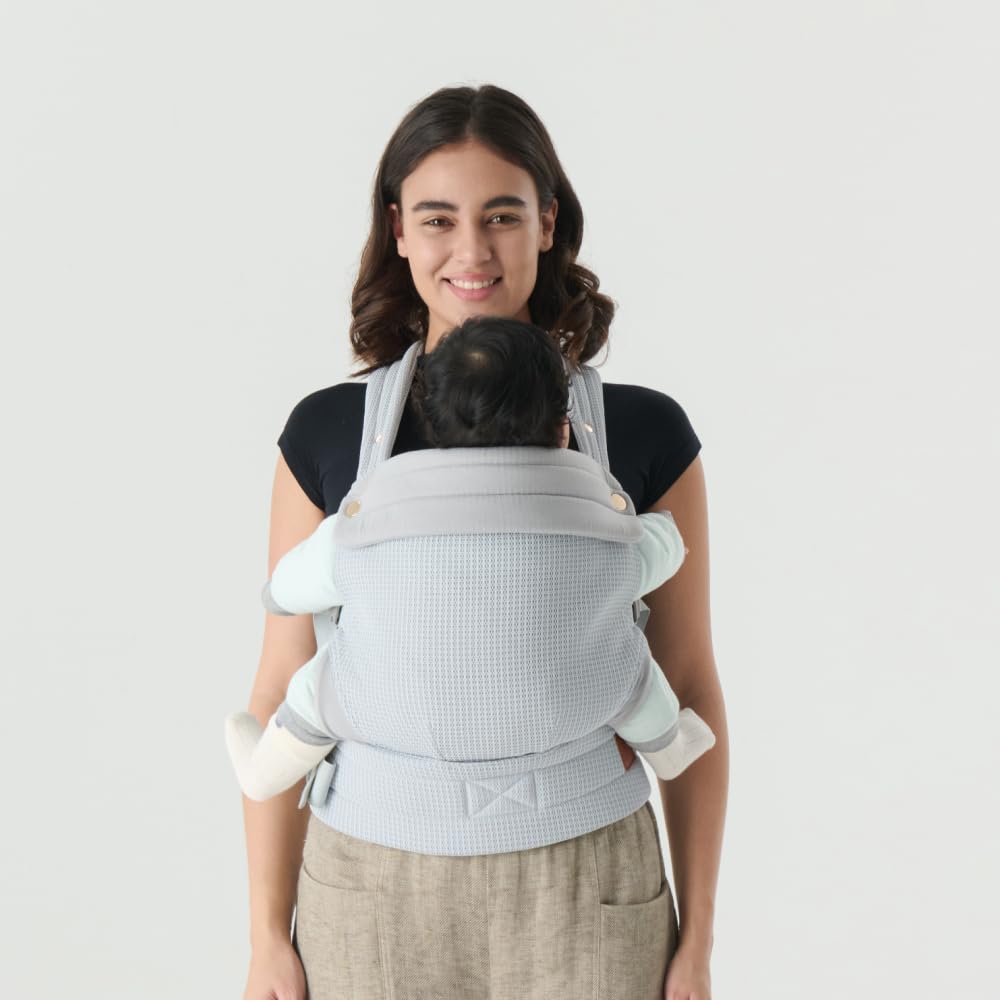 ·NEST BLANCHE·Baby Carrier,Cozy Baby Carrier 7-35lbs,Ergonomic Backpack Design,Air Mesh Breathable All Seasons (Blue)