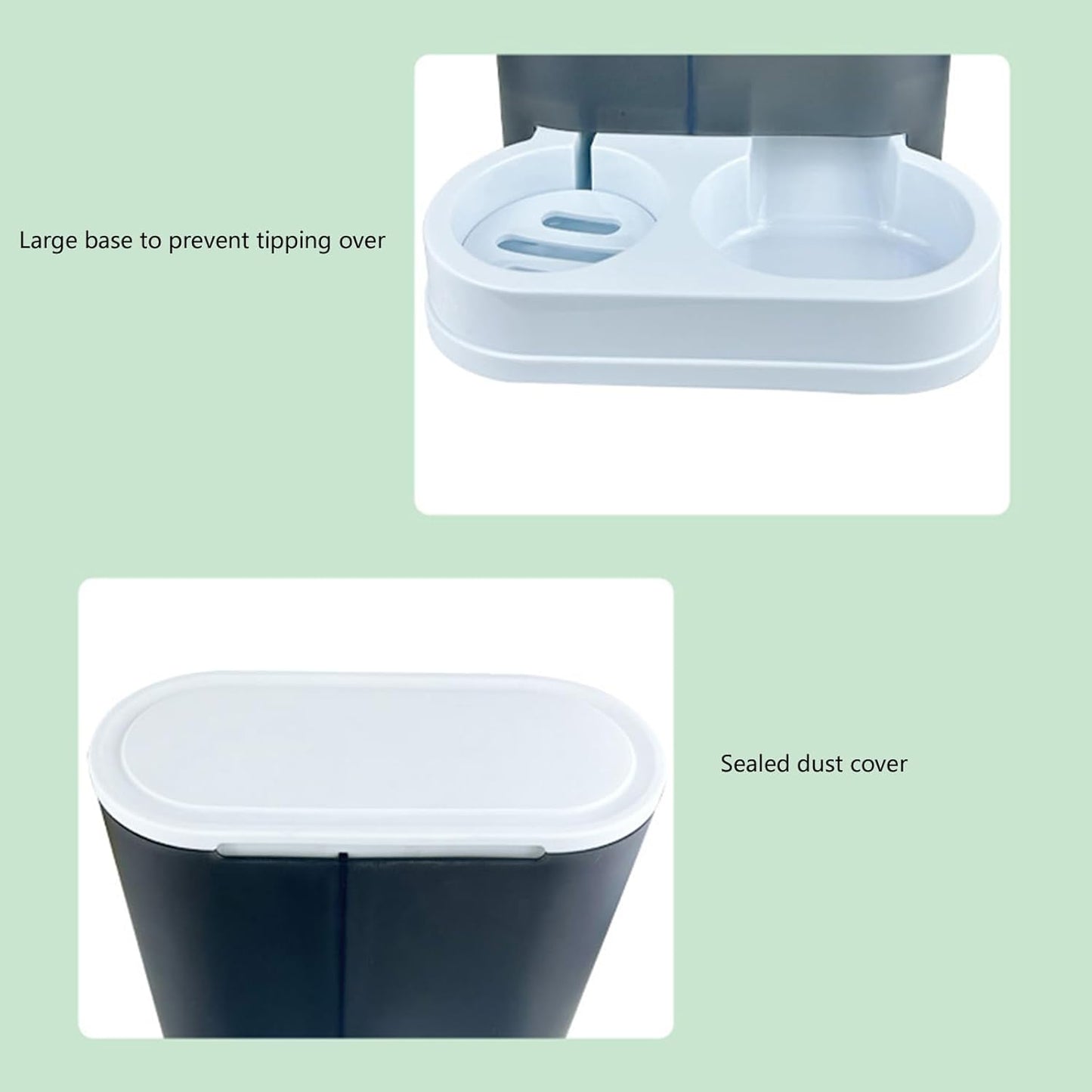Dog Feeding Double Bowl Automatic Cats Food Container Water Dispenser for Cats Dog Food Feeding Bowl Pet Watering Supply Large Capacity Pet Feeders