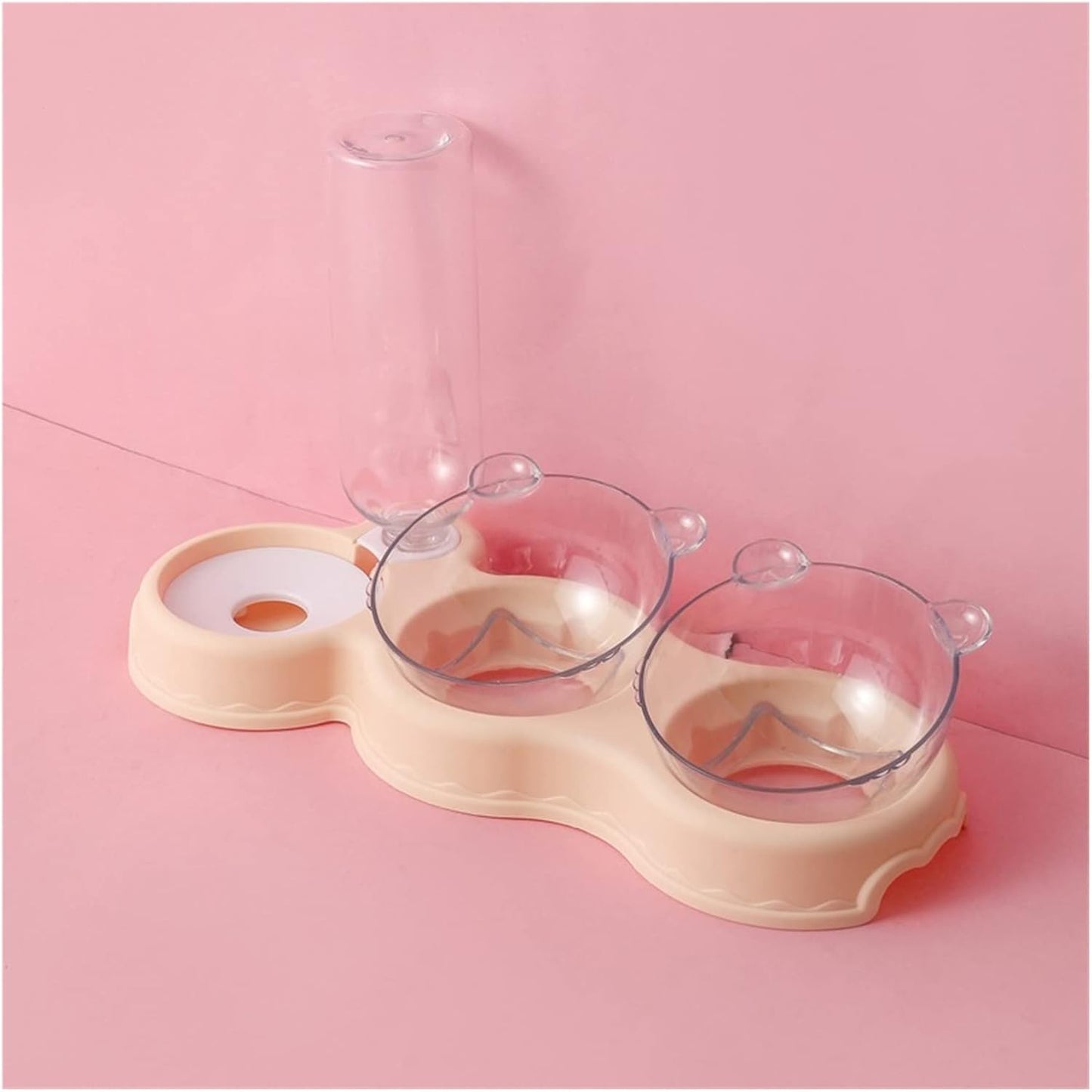 Pet Food Bowl, Pet Bowl, Pet Supplies, Cat Food Bowl, Pet Supplies Pet Bowl, Corner Double Bowl Automatic Drinking Fountain, Feeding Bowl Multifunctional Cat Bowl Right Angle Bowl (Size : Corner Bowl