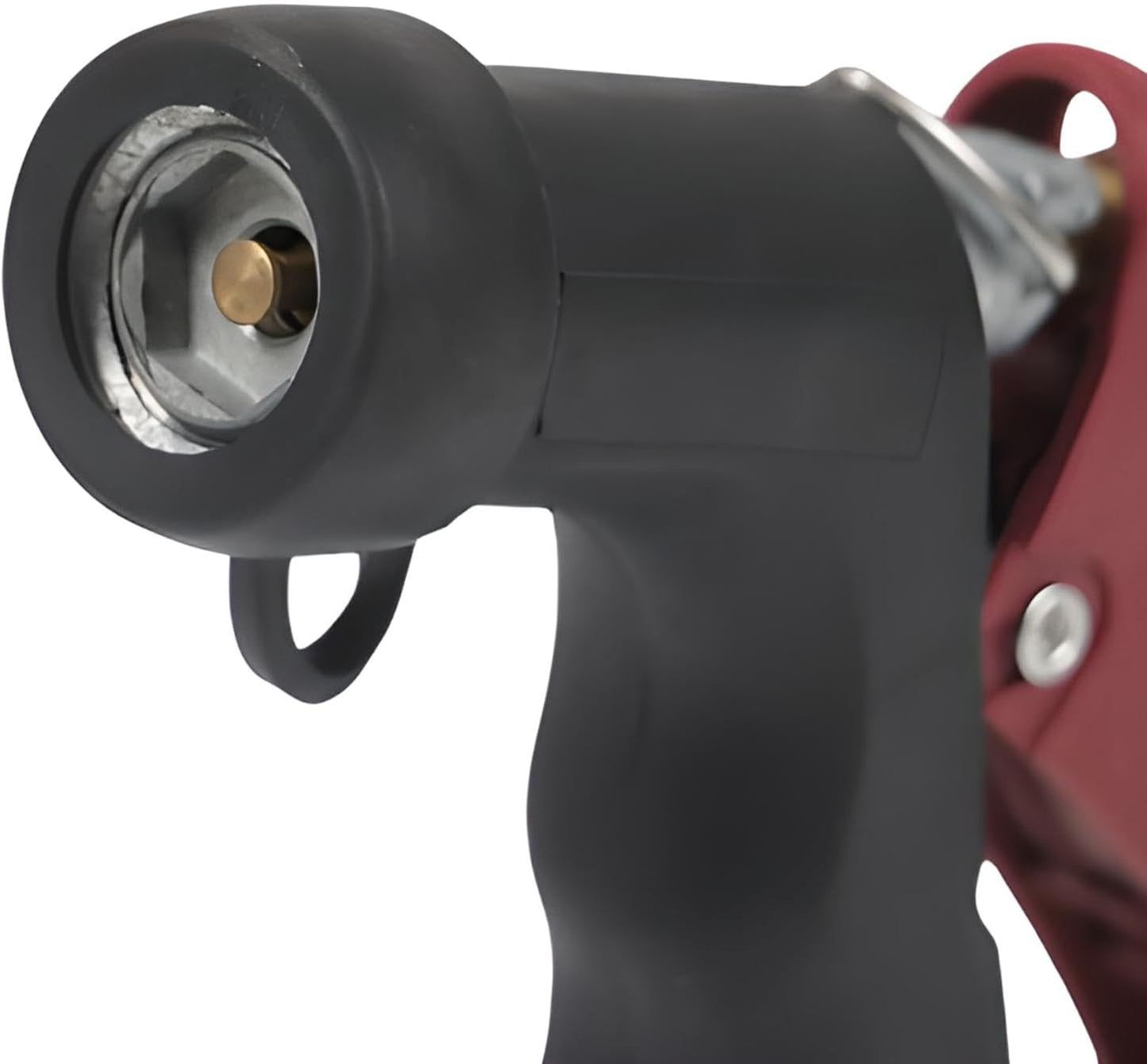 Industrial Nozzle - Heavy-Duty Hot or Cold Water Hose Nozzle, Enhanced Comfort & Durability (RedBlack)