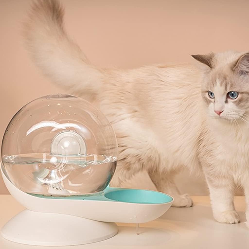 Automatic Drinking Fountain for Dog Small Snail Bubble Indoor Convenient for Checking Water Gift