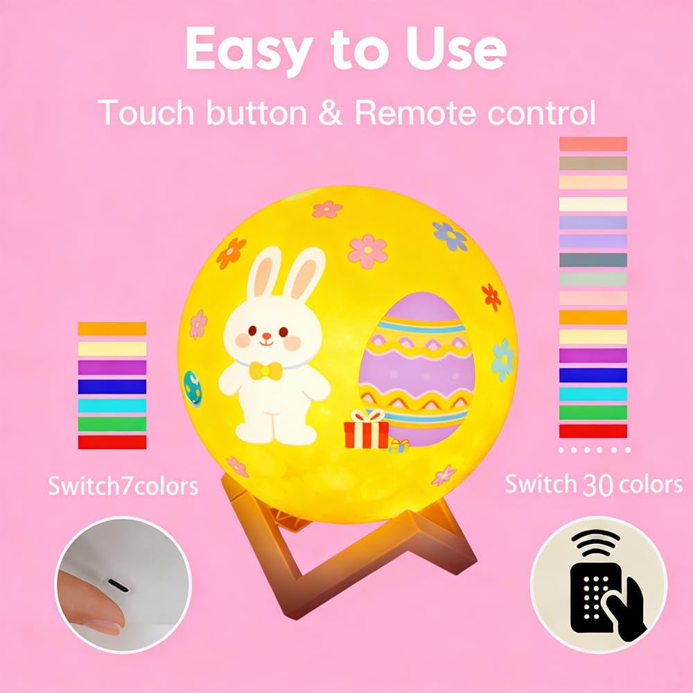 HOLA Paint Your Own Moon Lamp Kit, 2025 Updated USB Rechargeable, DIY Arts Supplies and Crafts Kit, Easter Gifts for Kids Girls Boys Teens, Ages 6 7 8 9 10 11 12 13 14 15 16 Year Old Birthday