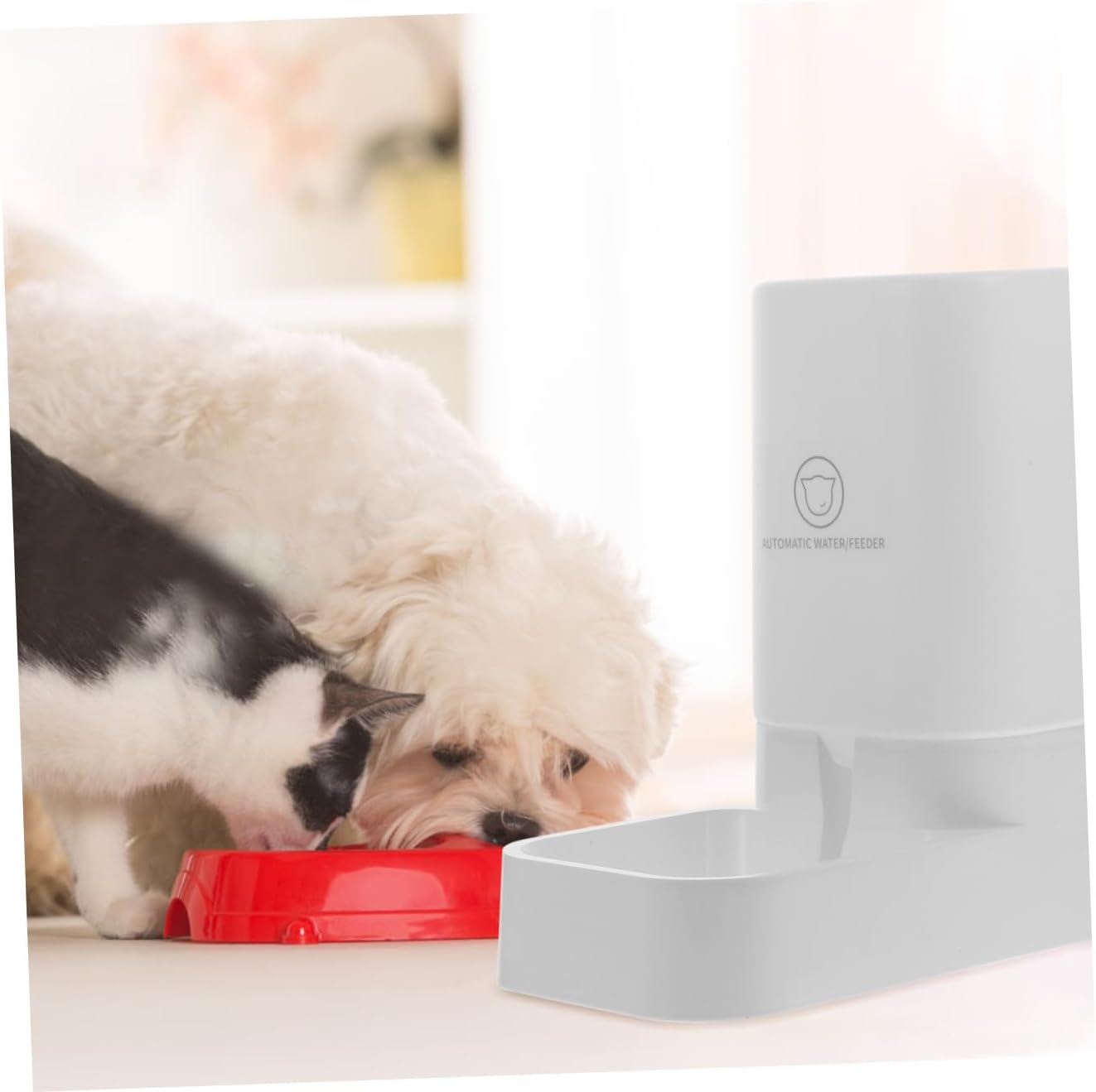Milisten Large Capacity Automatic PET Water Fountain Cat and Dog Drinking Bowl Creative Neck Protective Design Non-Slip Base and Easy to Clean