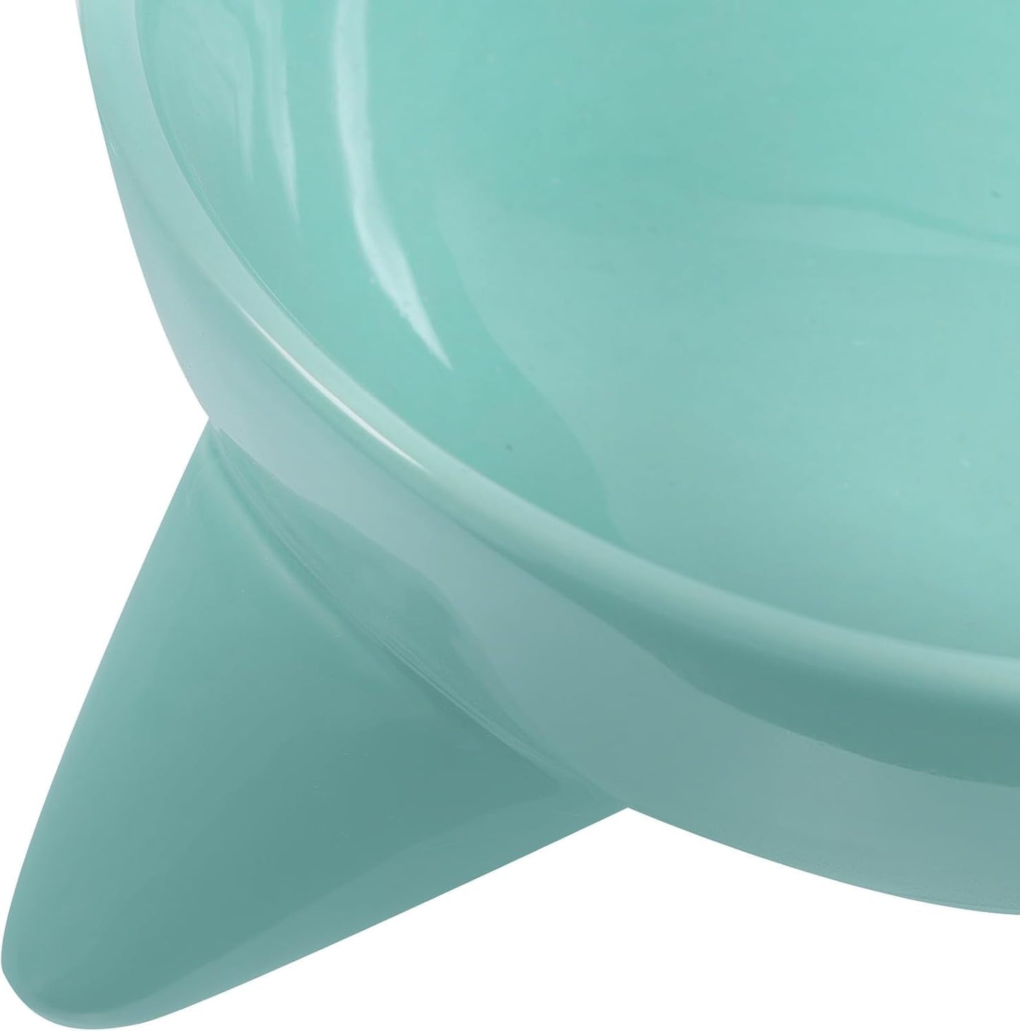 Milisten Elevated Cat Feeding Bowl Raised Pet Water Bowl Tilted Ceramic Dish Anti-Spill Design Mint Green for Cats and Dogs Indoor Use