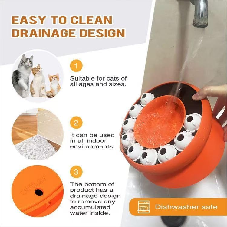 Puzzles for Cats, Cat Puzzle Feeder, Interactive Food Puzzle Toys for Indoor Cats, Mental Stimulation Puzzles for Cats