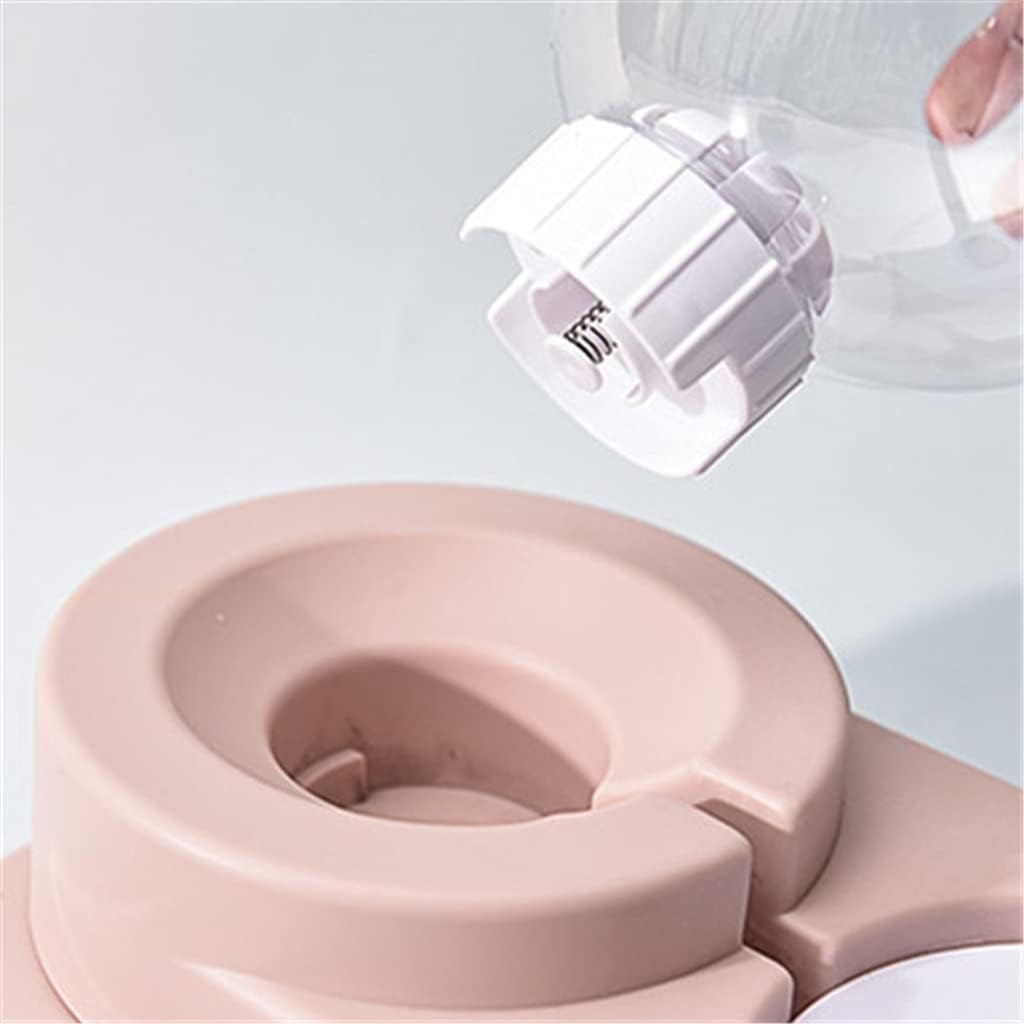 Pet Dog Bowls Cats Water Fountain Automatic Pet Feeder for Dogs Cats 1.8L Pet Drinking Dispenser Dog Double Bowl (Color : Blue) (Pink)