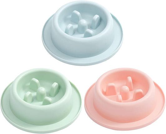 Dog Slow Feeder Round Bowl Interactive Fun Shape Durable Bowls Bloat Stop Preventing Choking For Medium Small Dogs Pet Slow Food Bowl