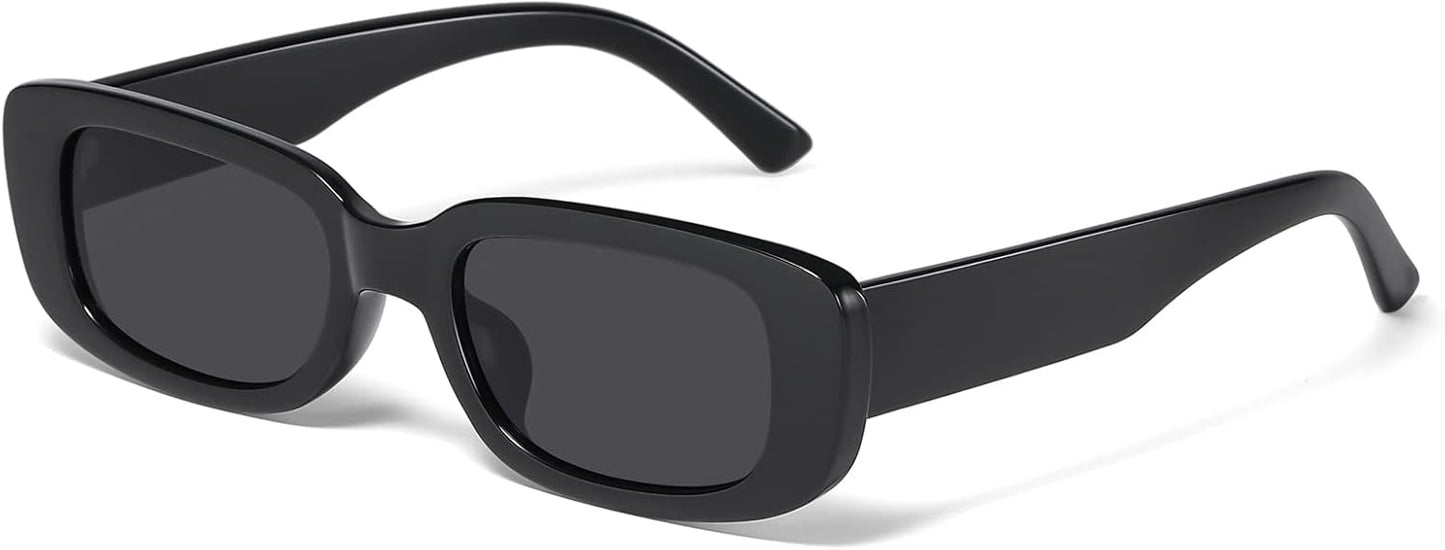 JASPIN Rectangle Sunglasses for Women Men Trendy Y2k Retro 90s Sun Glasses UV Protection Cool Square Frame