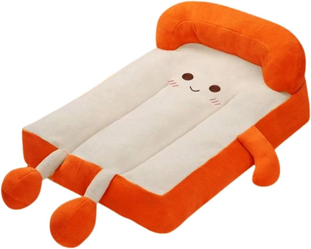 Toast-Shaped Dog Bed for Medium and Large Dogs up to 80lbs – Cute Cat Bed, Washable Pet Bed, Puppy Mat, Funny Pet Gifts for Dog Lovers and Pet Owners