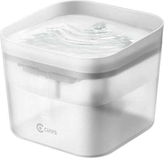 Ciays 106oz/3L Cat Water Fountain, Large Automatic Pet Fountain Dog Water Dispenser with Ultra Quiet Pump for Cats, Dogs, Multiple Pets, 3 Replacement Filters Included, White