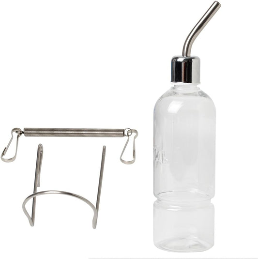 Hamster Water Bottle 350ml Leak-Proof Hanging Drinking Dispenser Clear Automatic Water Fountain for Small Animals Pets Bottle Holder for Bike