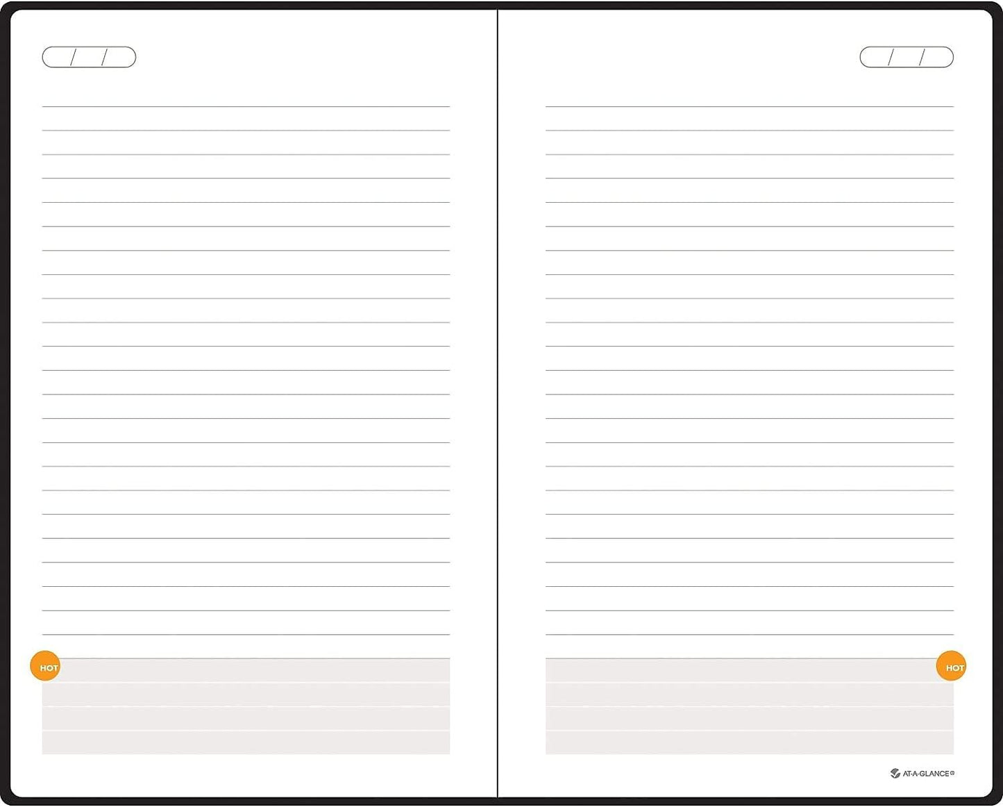 AT-A-GLANCE Plan.Write.Remember. Perfect Bound Planning Notebook, Lined with Monthly Calendars, Undated, 5" x 8 1/4", Black (80612405)