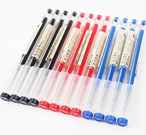 BEMLP Gel Ink Pen Extra fine point pens Ballpoint pen Liquid Ink Rollerball Pens 0.35mm Premium Quick Drying Pen for Japanese Office School Stationery Supply 12 Packs (4 Black 4 Blue 4 Red)