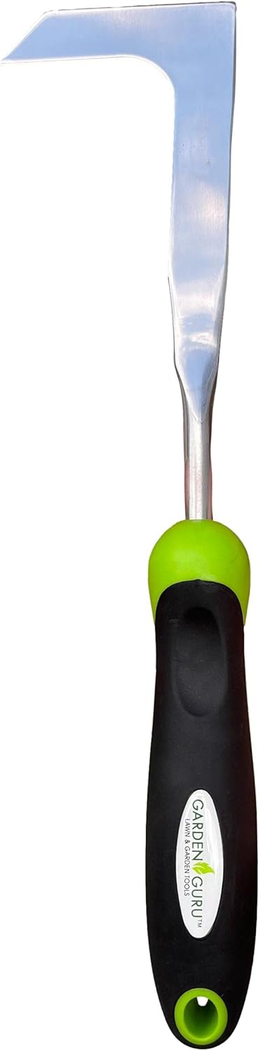 Garden Guru Patio Crack Weeder Tool with Ergonomic Handle – Stainless Steel Weed Puller for Patio Sidewalk Driveway Cracks | Rust Resistant