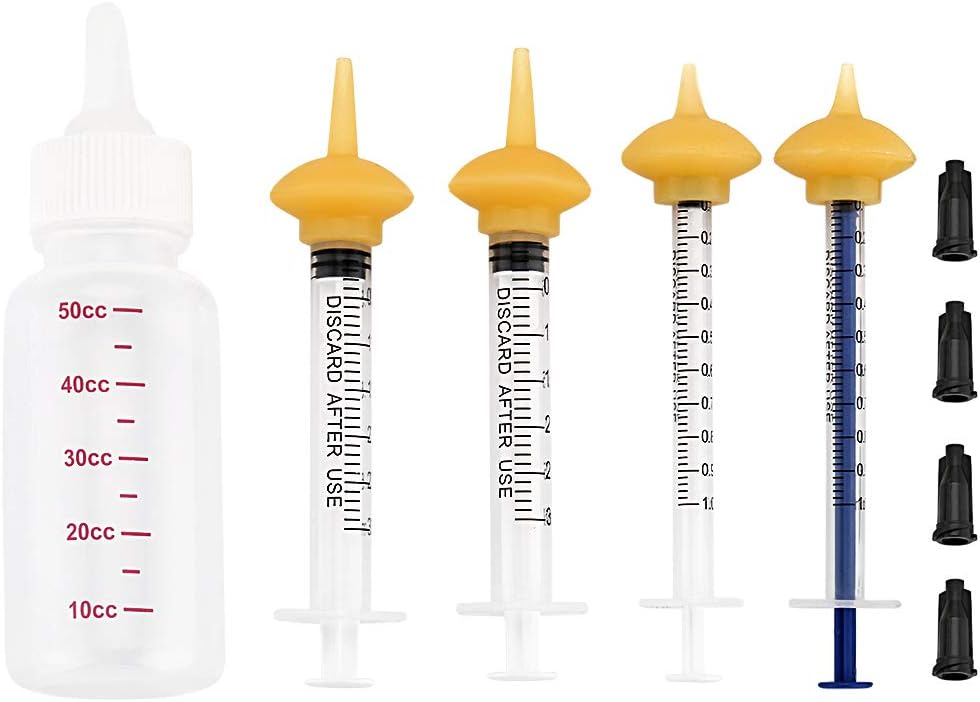 Pet Feeding Bottle and Syringes with Nipples for Small Cat Dog Animals (Model 1)