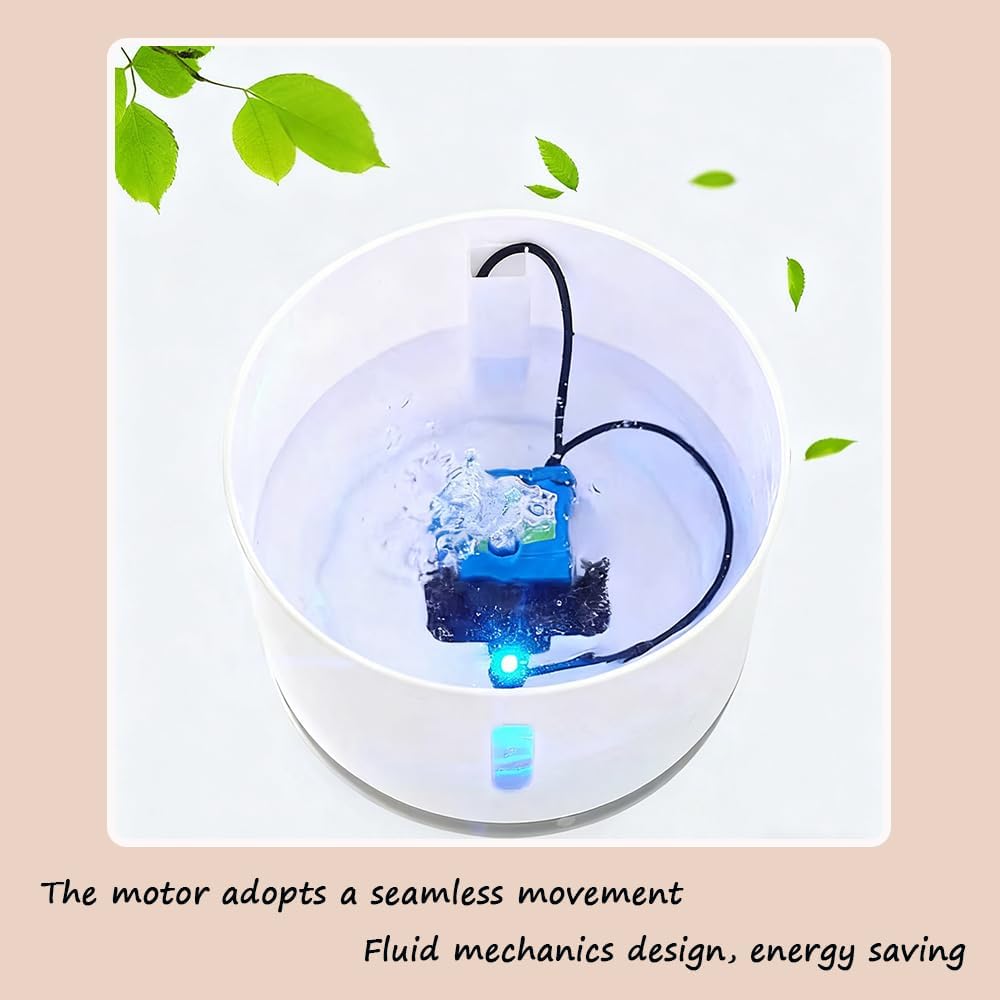 Cat Water Fountain Pump,DR-DC 160 Submersible Water Pump Equipped with Led Indicator Light and Automatically Cuts Off Power in Case of Waters Shortage