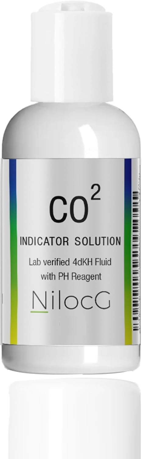 Glass CO2 Drop Checker – CO2 Monitor Kit for Aquarium Tank – Functional and Reliable – Transparent Drop Checker, 4dkh/pH Reagent Solution and Suction Cup