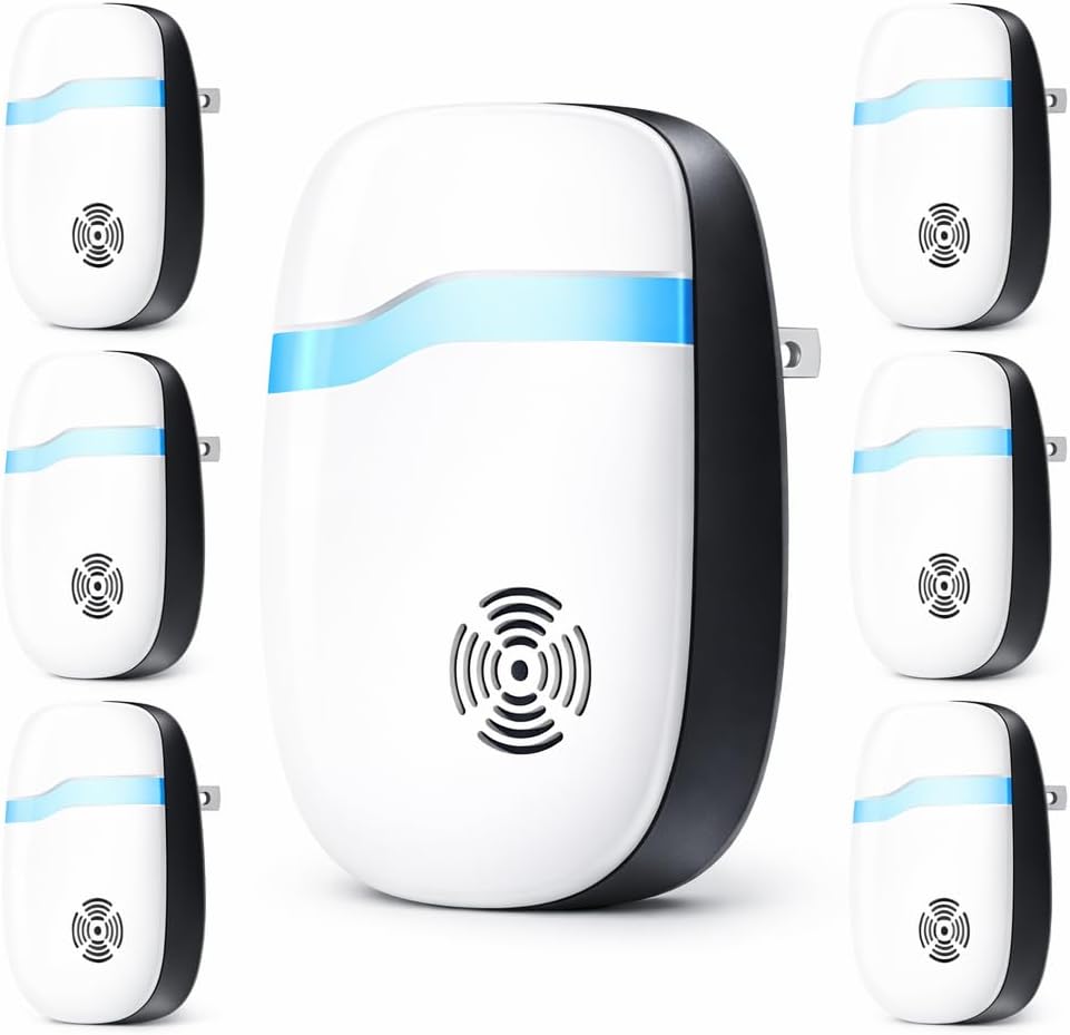 [2026 Upgraded] Ultrasonic Mouse & Pest Indoor Repeller - Stronger Driving Force, Repellent for Mice, Rats, Rodent, Roaches, Ants, Spiders, Bugs, Quiet for Home, Plug-in Control Device (6 Pack)