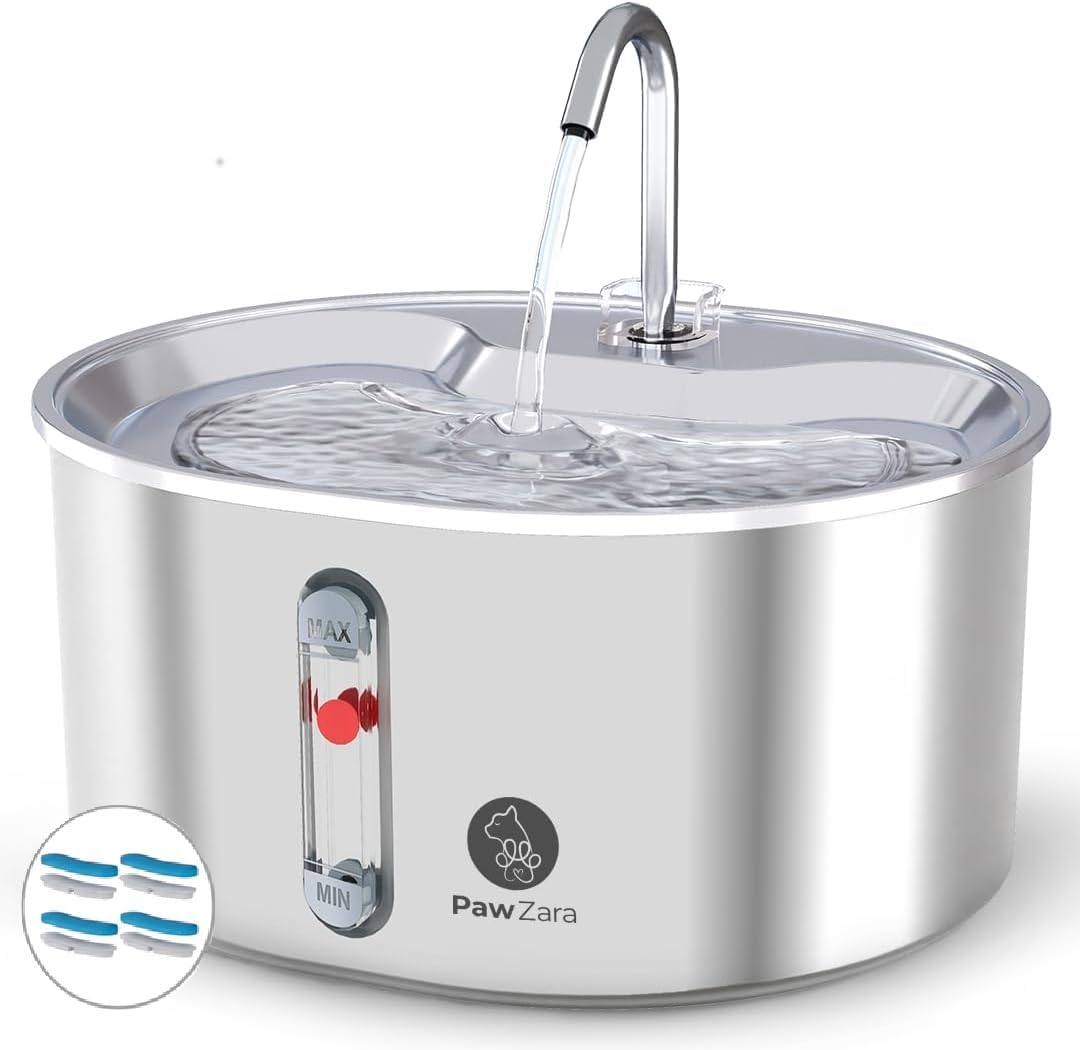 Cat Fountain 3.2L Large Capacity, Ultra Quiet 18 dB Water Dispenser, Enabled Multi-Stage Filtration, Includes 4 Extra Filters