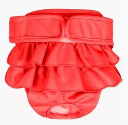 Dog Diapers for Female Dogs 3 Pack Washable Dog Panties Diaper Skirt Puppy Shorts Diapers for Girl Dog in Period Heat