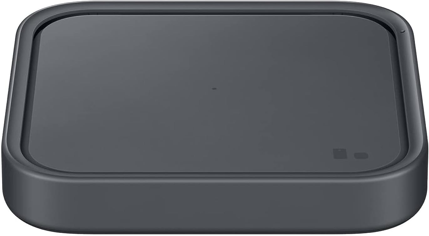 Samsung 15W Wireless Charger Single, Cordless Super Fast Charging Pad for Galaxy Phones and Devices, Compact Design, LED Indicator, USB C Cable Included, 2022, US Version, Grey