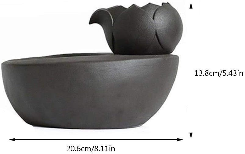 Pet Water Dispenser Ultra-Quiet Cat Water Fountain Ceramic Design to Prevent Dry Burning (Size : Leaf) (Lotus)