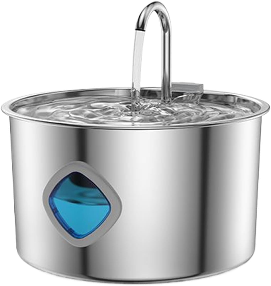 Cat Water Fountain, Stainless Steel Bowl, Durable 3.2L Automatic Dispenser Strong Build, Reliable Pet Supplies for Indoor Large Medium Small Dog Kitten Feeding Watering Daily Use
