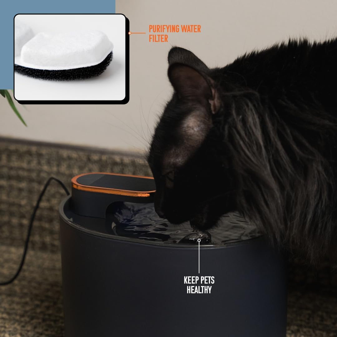Tebon Cat Water Fountain – Automatic Pet Water Dispenser & Drinking Bowl – Versatile Cat Fountain for Cats – Automatic Pet Water Fountain